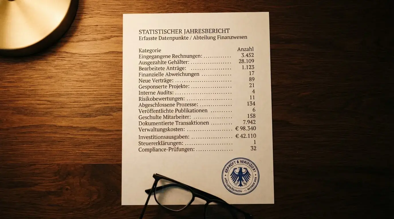 Nahaufnahme einer gedruckten Liste zugelassener Anbieter neben einem amtlichen Prüfsiegel.